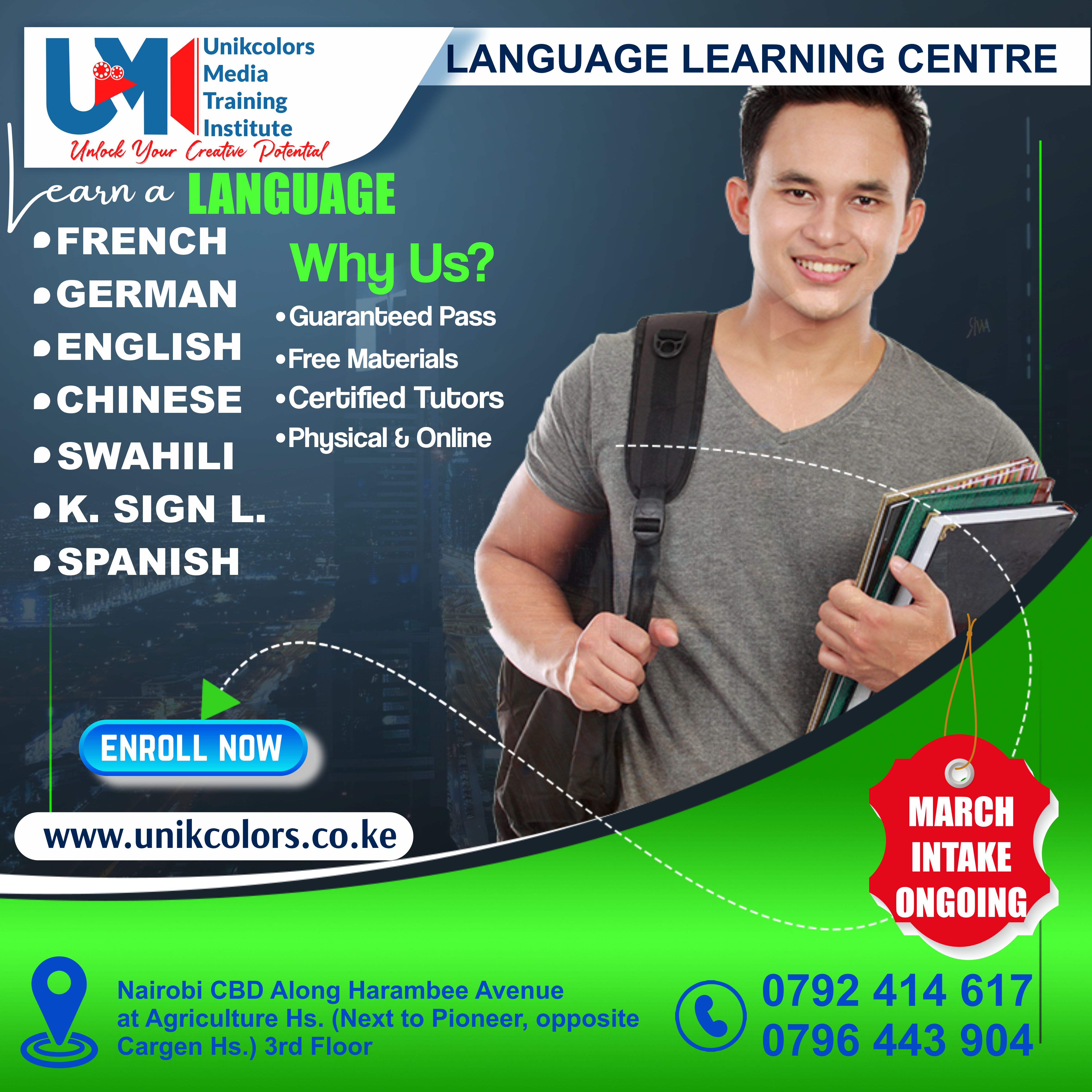 LANGUAGE TRAINING CENTRE - GERMAN | ENGLISH | FRENCH | CHINESE | SPANISH | SWAHILI | KENYA SIGN LANG